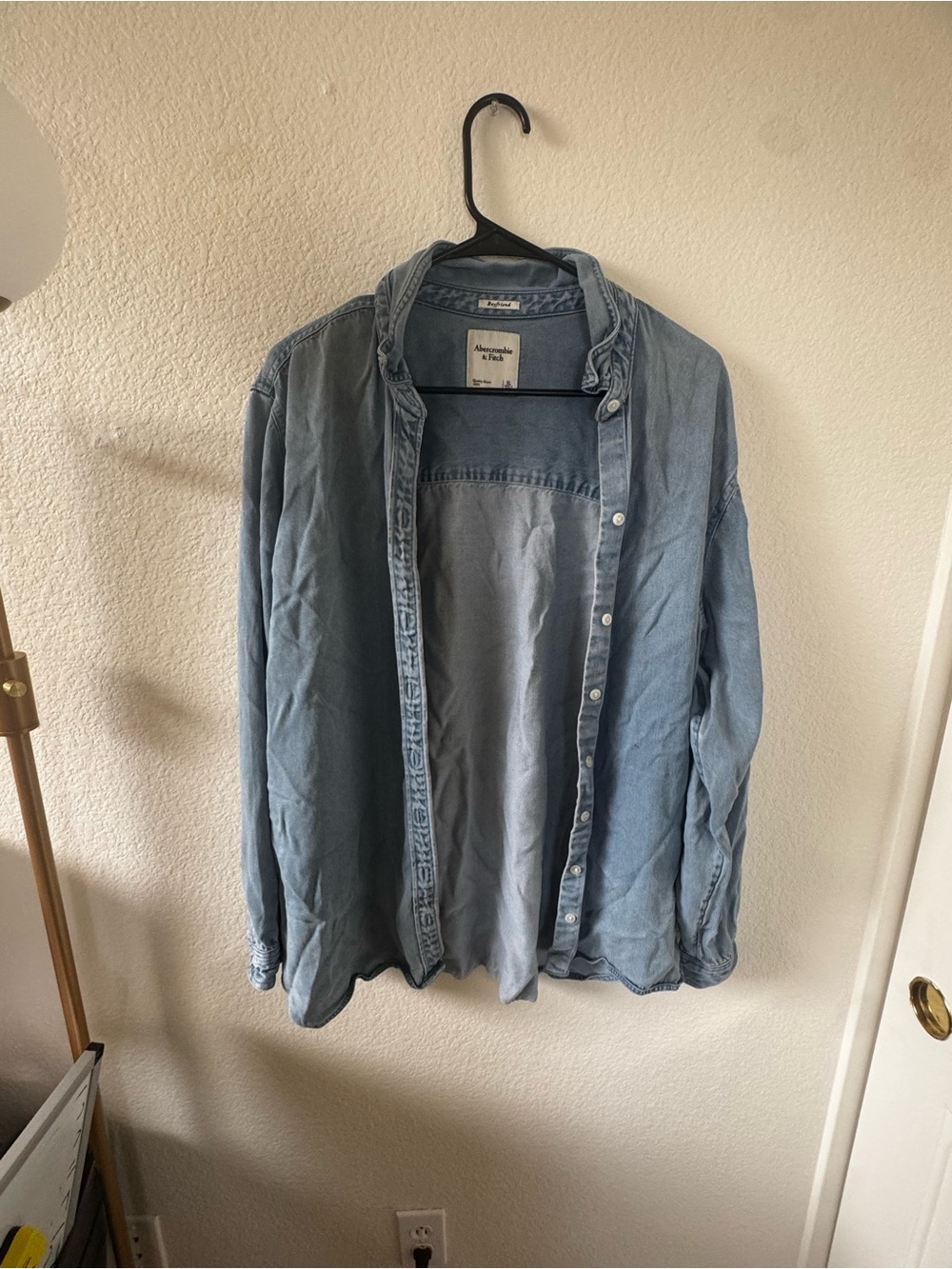 Abercrombie & Fitch Boyfriend Blue Denim Button-Up Jacket